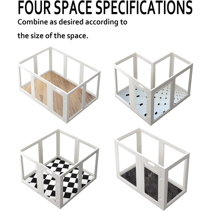 Льотний загін для цуценят у приміщенні: стабільний прозорий акрил, 10 панелей, 76,2 см, легка збірка, універсальний для собак, котів, кроликів