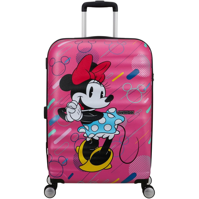 Чемодан American Tourister Wavebreaker Disney FL Spinner L, 77 см, 96 л, колірний дизайн Minnie Future Pop, матове покриття Disney