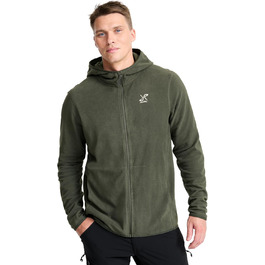 Флісова худі RevolutionRace Hiker для чоловіків, легка та еластична, чорна (S, Kambaba green)