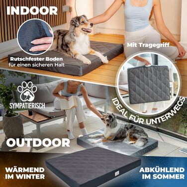 Orthopedic Dog Bed [Waterproof] - Your furry friend's new favorite dog bed, Non-slip dog cushion, dog basket, dog crate, washable cover | Small to large dogs | 90x80x8 cm