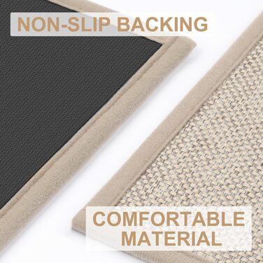 Килимок кухонний LEKEEPGO, 43x150 см, антиковзаючий, бежевий