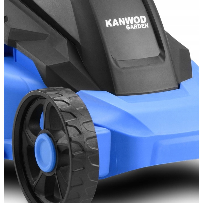 Електрична газонокосарка KANWOD 2000W: легка та потужна, ширина зрізу 38 см, місткий травозбірник 30 л