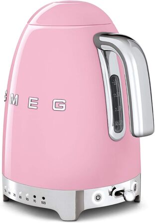 Smeg KLF04PKEU Kettle, 2400W, Metal, 1.7 liters, Pastel Pink Rose