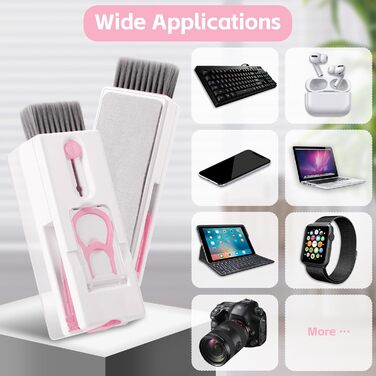 Набір для чищення клавіатури Alyvisun 11 в 1: для ноутбука, навушників, планшета, телефону, комп'ютера (рожевий)