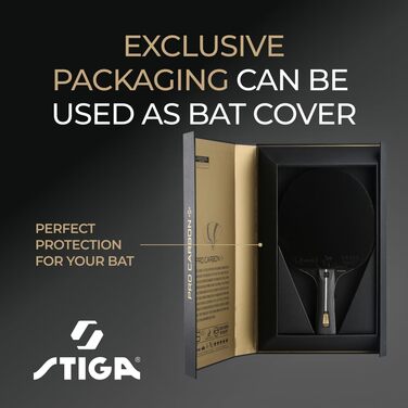 Тенісний стіл STIGA Pro Carbon + для професійних гравців – схвалено ITTF, технологія Touch Carbon – покращена швидкість, контроль та комфорт – чорний/червоний, одиночний