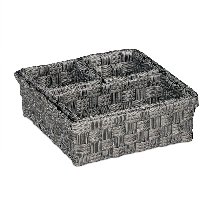 Relaxdays Storage Baskets, 4-Piece Set