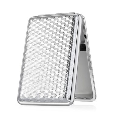 Чохол для сигарет з PU шкіри на 14 сигарет: чорний, срібний, червоний, синій (з подарунковою коробкою)