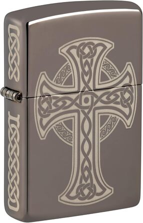 Запальничка Zippo з лазерним гравіюванням, кельтський хрест, чорна