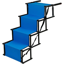 Східці для собак великих та маленьких порід, рампи для собак у машину, складані рампи для собак, антиковзаючі, до 80 кг, блакитні