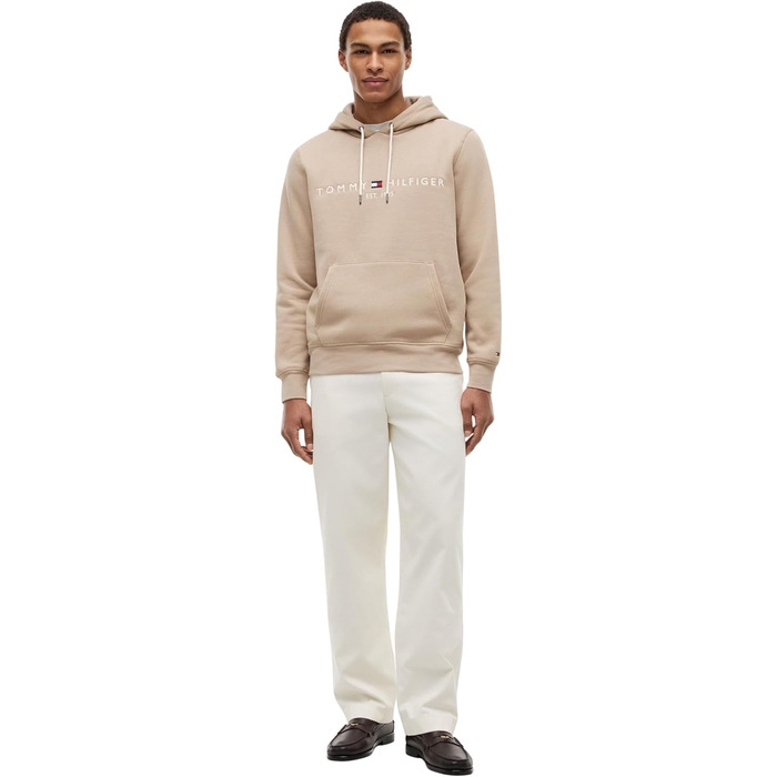 Чоловічий худі Tommy Hilfiger з капюшоном та логотипом, колір Beige Batique Khaki, розмір L