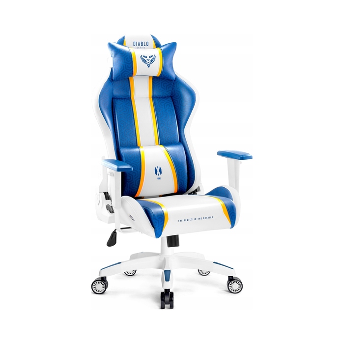 Ігрове крісло Diablo Chairs X-One 2.0, екошкіра, біле