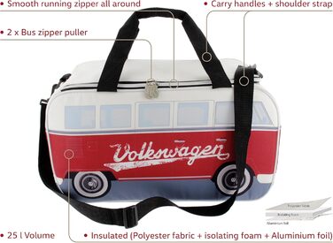 VW Collection - Volkswagen Hippie Bus T1 Camper Van Cooler Bag 25L