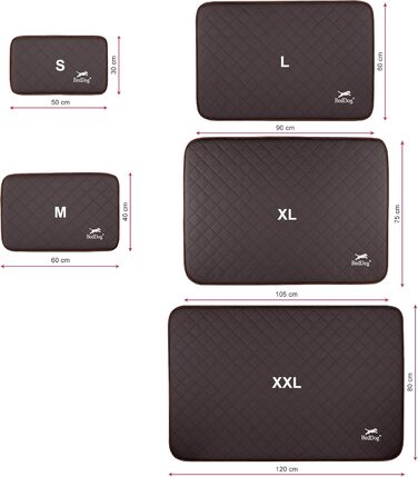 Килимок для собак BedDog® Nelly: м'яке лежання, штучна шкіра, 90x60 см, бежевий/кремовий