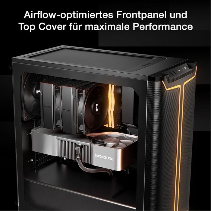 be quiet! Pure Base 501 DX Black - корпус ПК з 3 вентиляторами Pure Wings 3 140mm PWM, RGB підсвічування