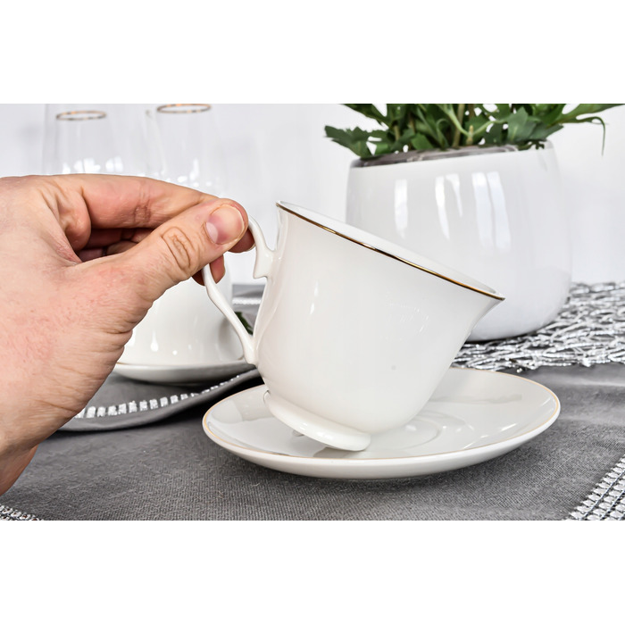 Набір порцелянових чашок Florina Classic, 240 мл, 6 шт.
