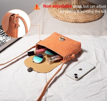 Сумка жіноча через плече Kleine Umhängetasche, екошкіра, помаранчева - компактна кросбоді для дівчат з замком