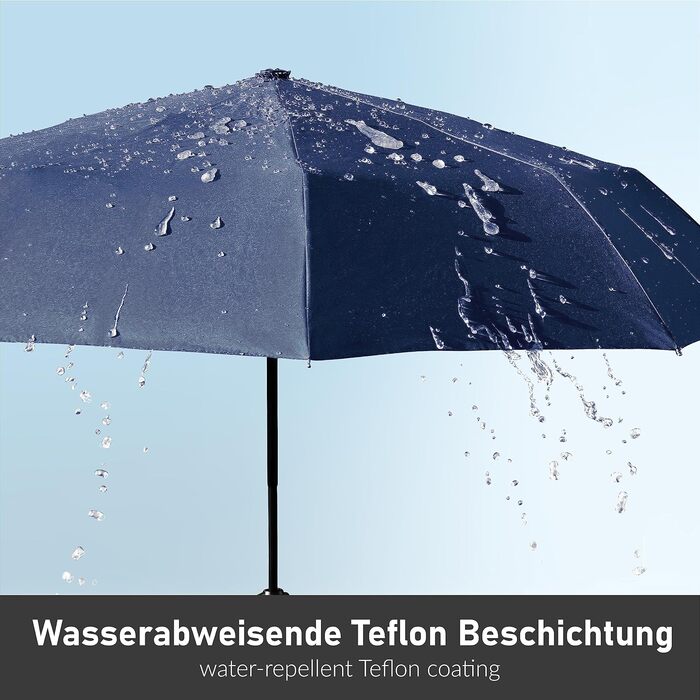 Стійкий до вітру парасолька STYNGARD TRONDHEIM (Чорний) - автоматичний, з тефлоновим покриттям, витримує 140 км/год