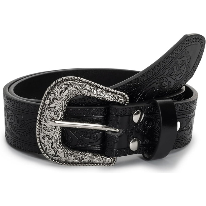 Жіночий/Чоловічий ремінь у стилі вестерн з пряжкою Cowboy - INOGIH, регульований, 30'-39'