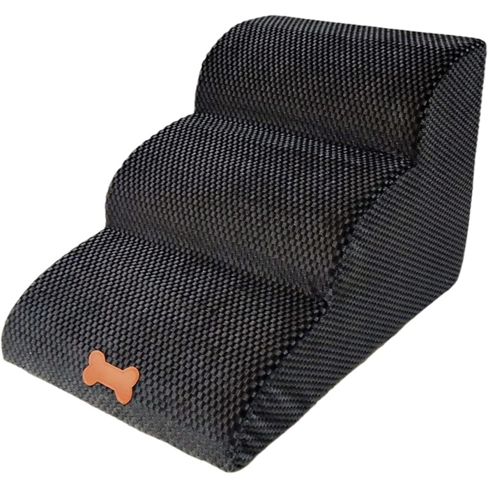 3-Step Pet Staircase, Dog Stairs Bed for Small Dogs 39cm High, Cat Dog Ramp Sofa Box Spring Bed, with Plush Cover, Removable, Washable, 60 (L) x 42 (W) x 39 (H) cm...