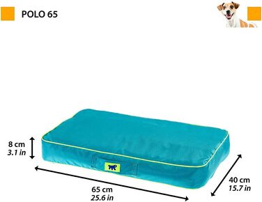 Ортопедичний лежак для собак Ferplast Polo - лежак для котів, миючий, зйомний, 80x50x8 см, M (BLAU, 65x40x8 см)