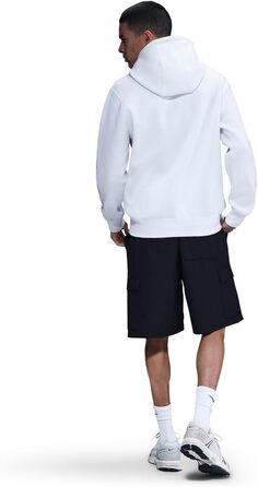 Чоловіче худі Nike Sportswear Club Fleece BV2654 біле з чорним логотипом, розмір M