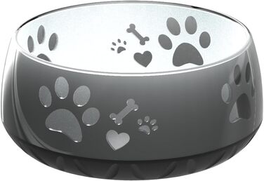 Миска для собак великих та маленьких порід - годівниця/поїлка S/M/L з неслизьким дном (1800 мл, чорна)