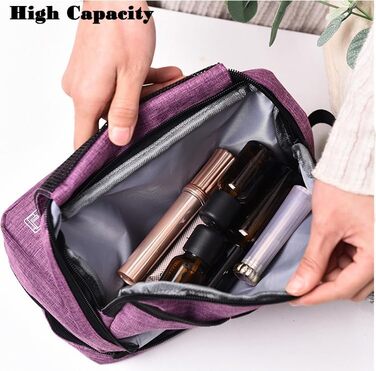 Чоловіча сумка-органайзер для туалетних аксесуарів з гачком, водонепроникна, для подорожей (фіолетовий)