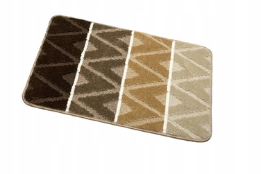 Набір антиковзаних килимків у ванну PALMA (3 шт.) з ромбами, бежево-коричневий
