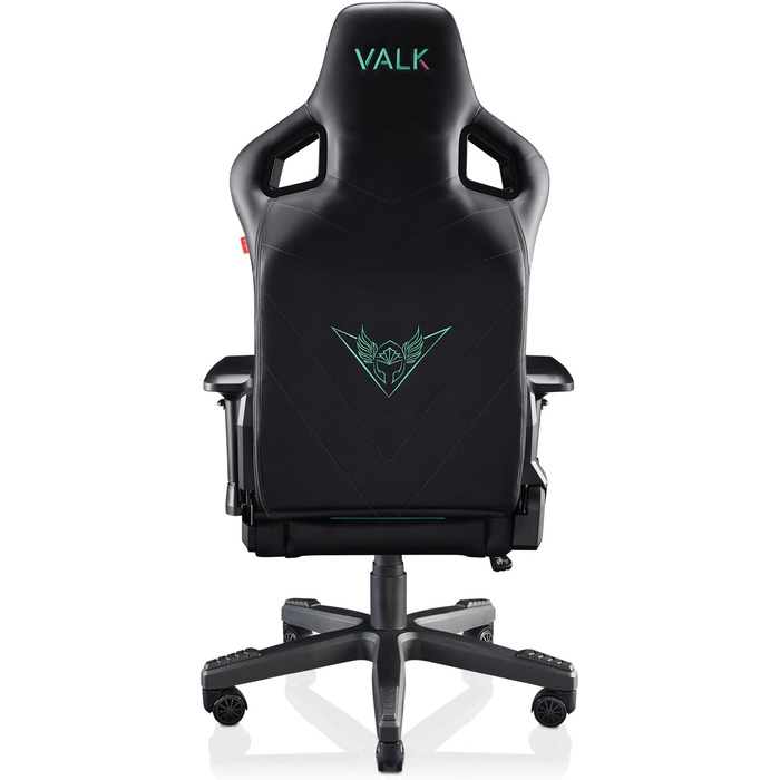 Крісло ігрове VALK Gaia з підлокітниками 4D, регульоване на 160º, газовий амортизатор класу 4, штучна шкіра, Aqua Menthe