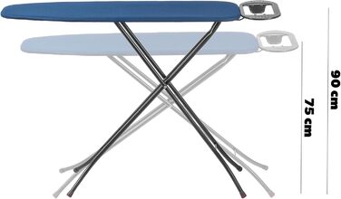 Прасувальна дошка KADAX 110x30 см, складна, з регульованою висотою, для дому, Made in EU (Темно-синій)