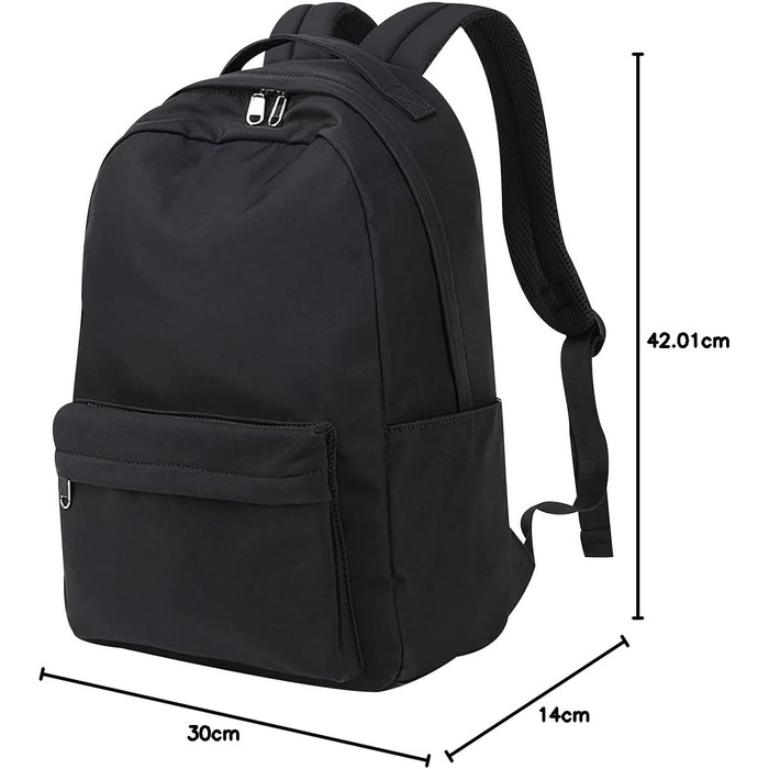 Стильний рюкзак для дівчат, підлітків та жінок - рюкзак для школи, університету та народної школи - водонепроникний рюкзак-daypack - милий шкільний рюкзак (Чорний, 30*14*42см)