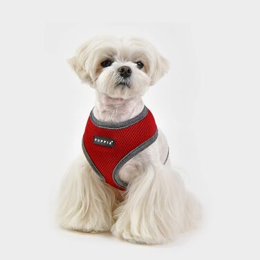 М'яке собаче нашийник Puppia Soft Harness II - комфортний та регульований, для собак середніх та маленьких порід, винний колір, розмір M