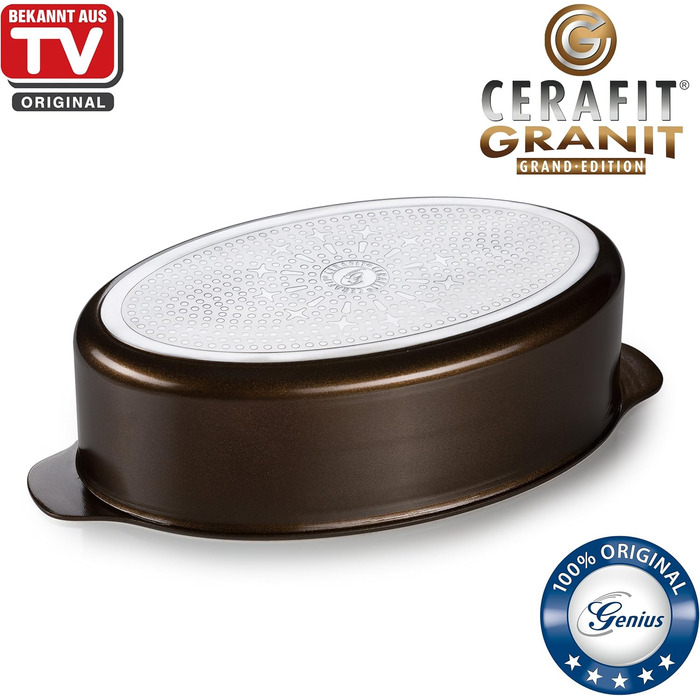 Набір сковорідок Genius Cerafit Fusion (7 шт.) з керамічним покриттям | 28 x 28 см, смарагдовий, антипригарне покриття Lotus, легке миття