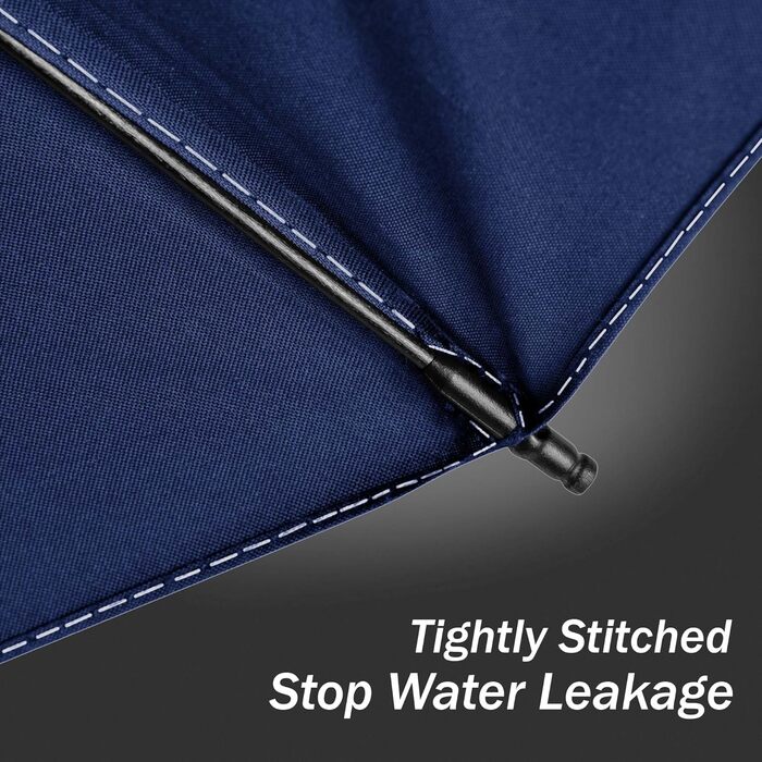 Чоловічий складаний парасолька від дощу Conlun Kompakter, стійкий до вітру, 127 см, чорно-синій
