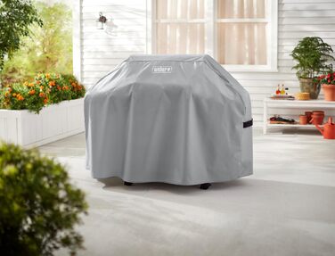 Чохол для гриля Weber, для серій Spirit 300 і Genesis 300, до 152 см, водонепроникний, захист від УФ, вітру і дощу, сірий (7179)