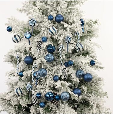 Набір прикрас на ялинку 40 шт. червоні кулі, пластик, Balu