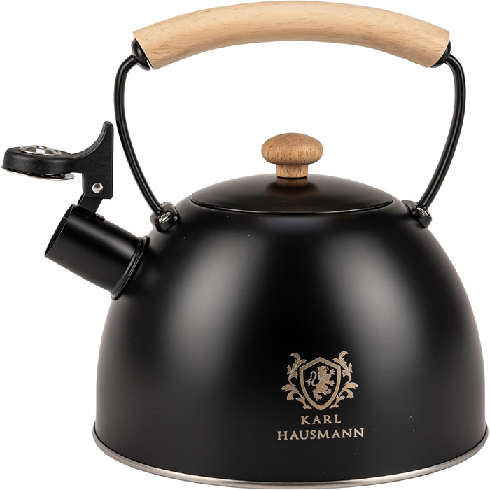 Чайник електричний Induktion 2.5L з автоматичним свистком, нержавіюча сталь. Підходить для індукційних, газових та електричних плит.