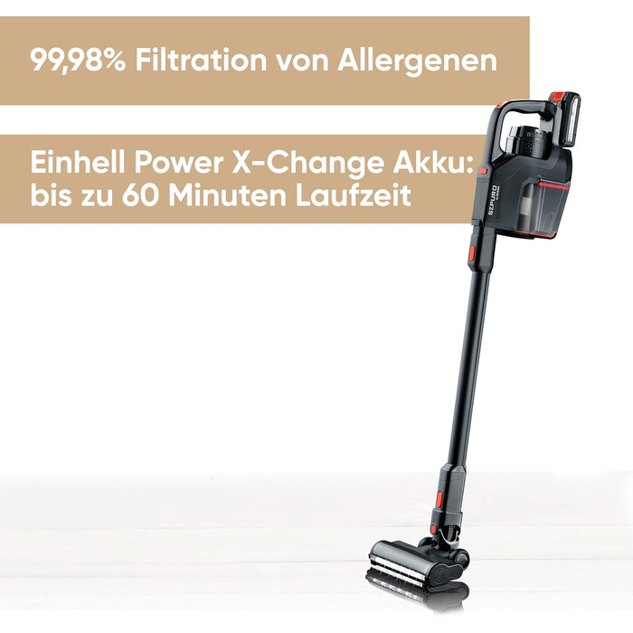 SEVERIN SEPURO: Акумуляторний ручний та стійковий пилосос з технологією мішка та акумулятором Einhell Power. Бездротовий пилосос з мішком для алергіків, акумуляторний пилосос, HV 7185 (PRO безмішковий варіант)