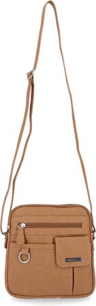 Сумка жіноча через плече MultiSac North South Mini Zip Around Hazelnut Brown