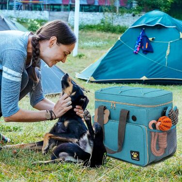 Універсальна переноска для тварин, ідеальна для подорожей та ночівель, аксесуари для котів та собак, стильна сумка-переноска з багатьма кишенями (Океановий блакитний)