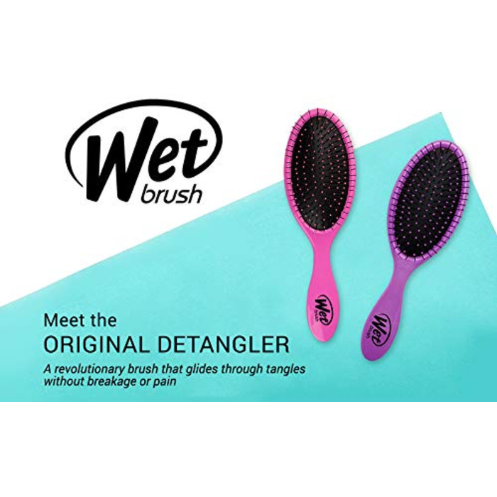 Щітка для волосся WetBrush Original Detangler з м'якими щетинками та зручною ручкою Hello Kitty Candy Jar Blue (Оригінальний розмір)