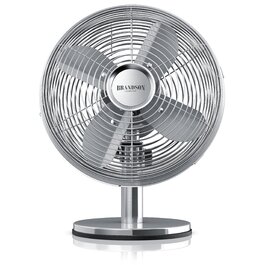 Настільний вентилятор Brandson з мідним дизайном: 3 швидкості, осциляція 80°, нахил 40°, металевий корпус