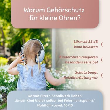Schallwerk® Kapselgehörschutz Kiddies: навушники шумозахисту для дітей, преміум-якість, блакитний | захист від шуму для повсякденного використання та заходів