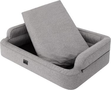 Крісло-ліжко для собак та котів, крісло-лежанка, сірий колір, XXL (117x79 см) знімний чохол