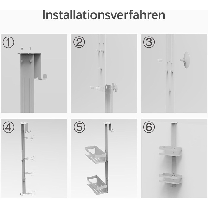 Hosanwell Shower Shelf for Hanging, No-Drill Shower Shelf Double-Layer Stainless Steel SUS304 Shampoo Holder for Shower with Glass Door, No-Drill with 4 Hooks, Silver