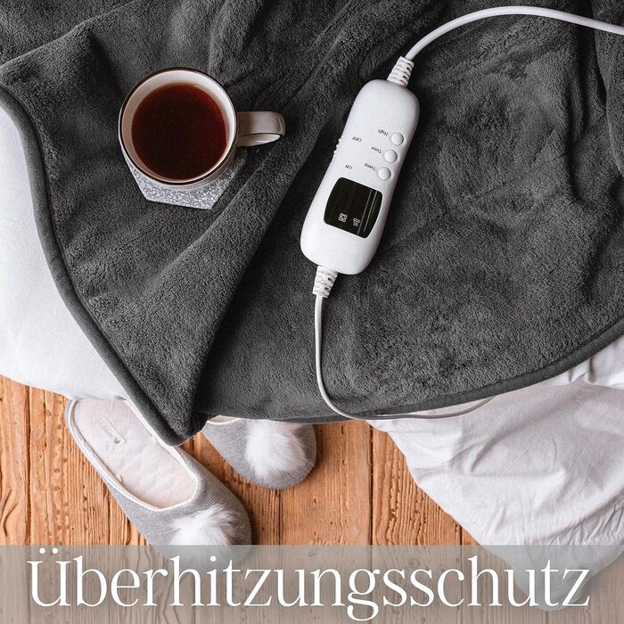 Електрична ковдра Steinborg з підігрівом, 180x130 см, 9 температурних режимів, таймер, пульт ДУ, прання 30°C