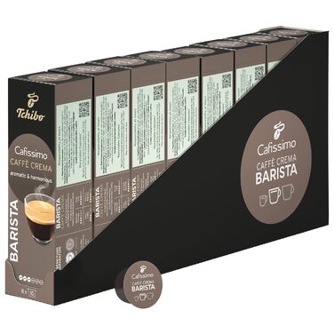 Капсули для кави Tchibo Cafissimo Caffè Crema Barista, 80 шт (8x10), стійкий розвиток та справедлива торгівля