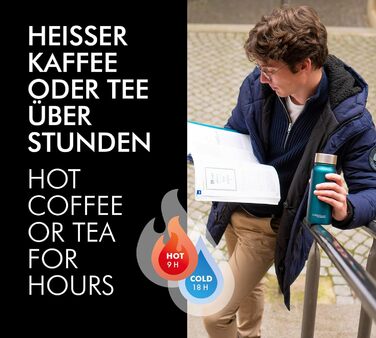 Термокружка THERMOcafé by THERMOS TC, рожеве золото, матова поверхня, 500 мл, нержавіюча сталь, з ізоляцією, для напоїв на винос, не протікає, зберігає тепло 9 годин, холод 18 годин, миється в посудомийній машині, без BPA