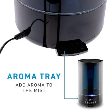 Зволожувач повітря та дифузор для ефірних олій Grundig 4,3 л з гігрометром, таймером та нічним світлом (15-35 м²)