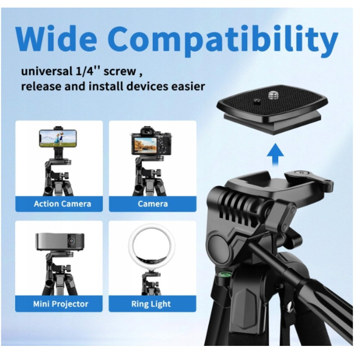 Штатив Nineigh S60, 172 см, чорний